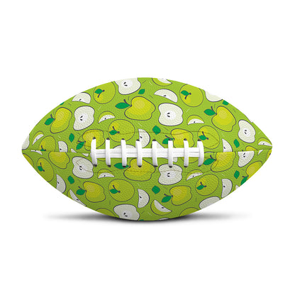 Green Apple Fruit Pattern Print Rugby Ball