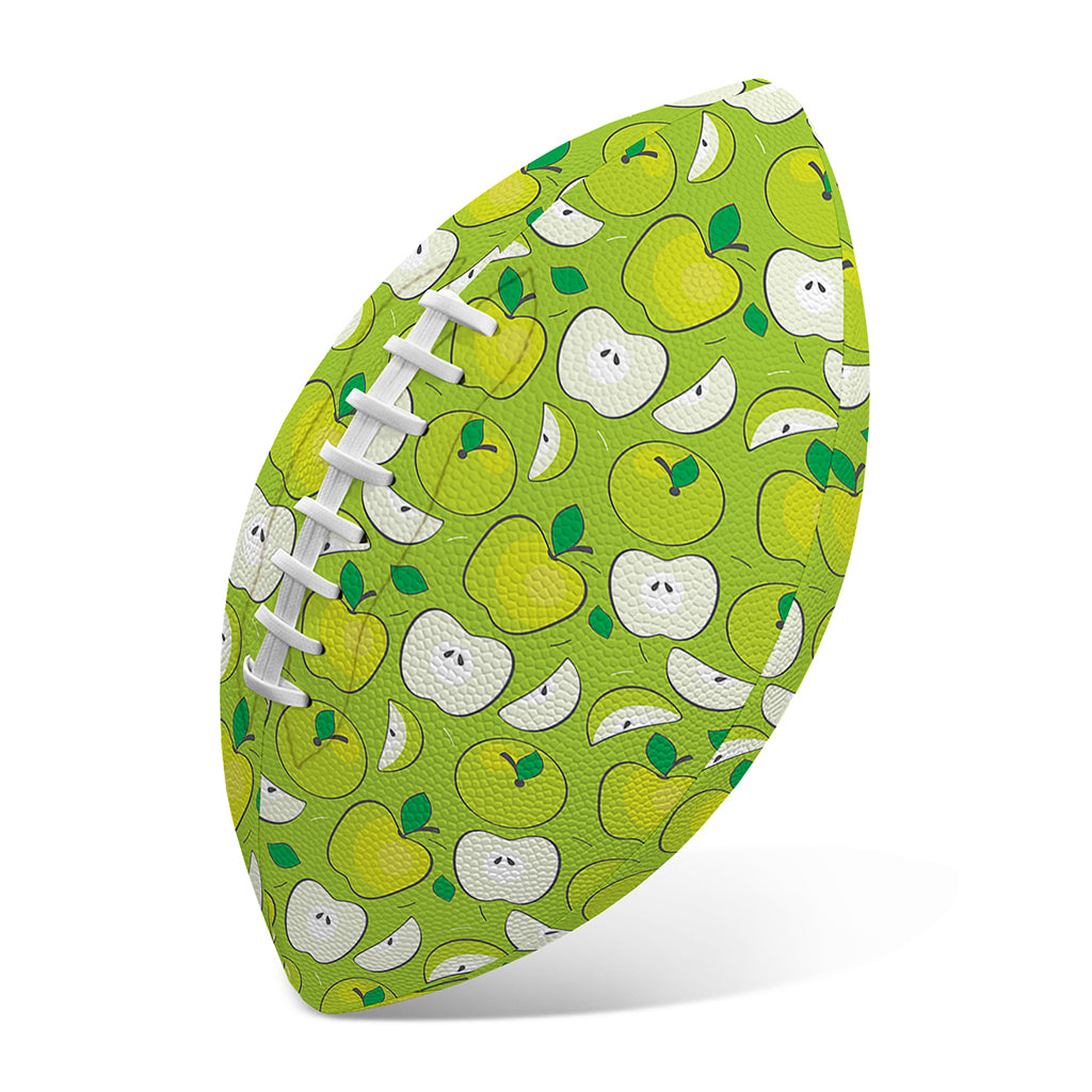 Green Apple Fruit Pattern Print Rugby Ball