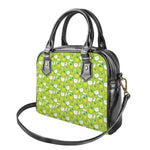 Green Apple Fruit Pattern Print Shoulder Handbag