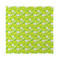 Green Apple Fruit Pattern Print Silk Bandana