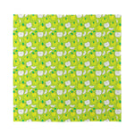 Green Apple Fruit Pattern Print Silk Bandana