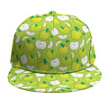 Green Apple Fruit Pattern Print Snapback Cap