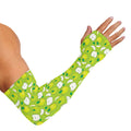 Green Apple Fruit Pattern Print Sun Protection Arm Sleeves