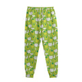 Green Apple Fruit Pattern Print Sweatpants
