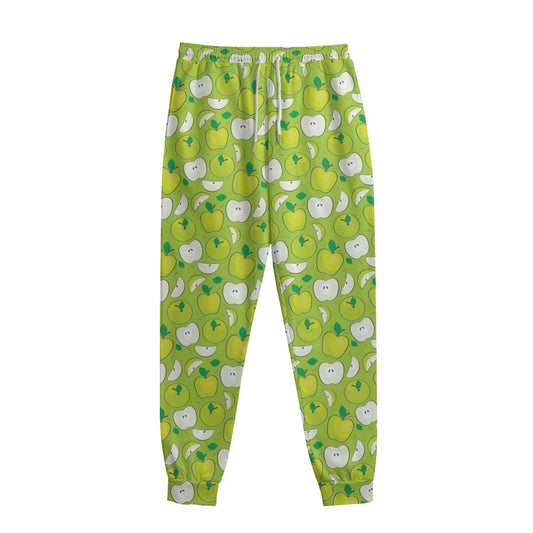 Green Apple Fruit Pattern Print Sweatpants