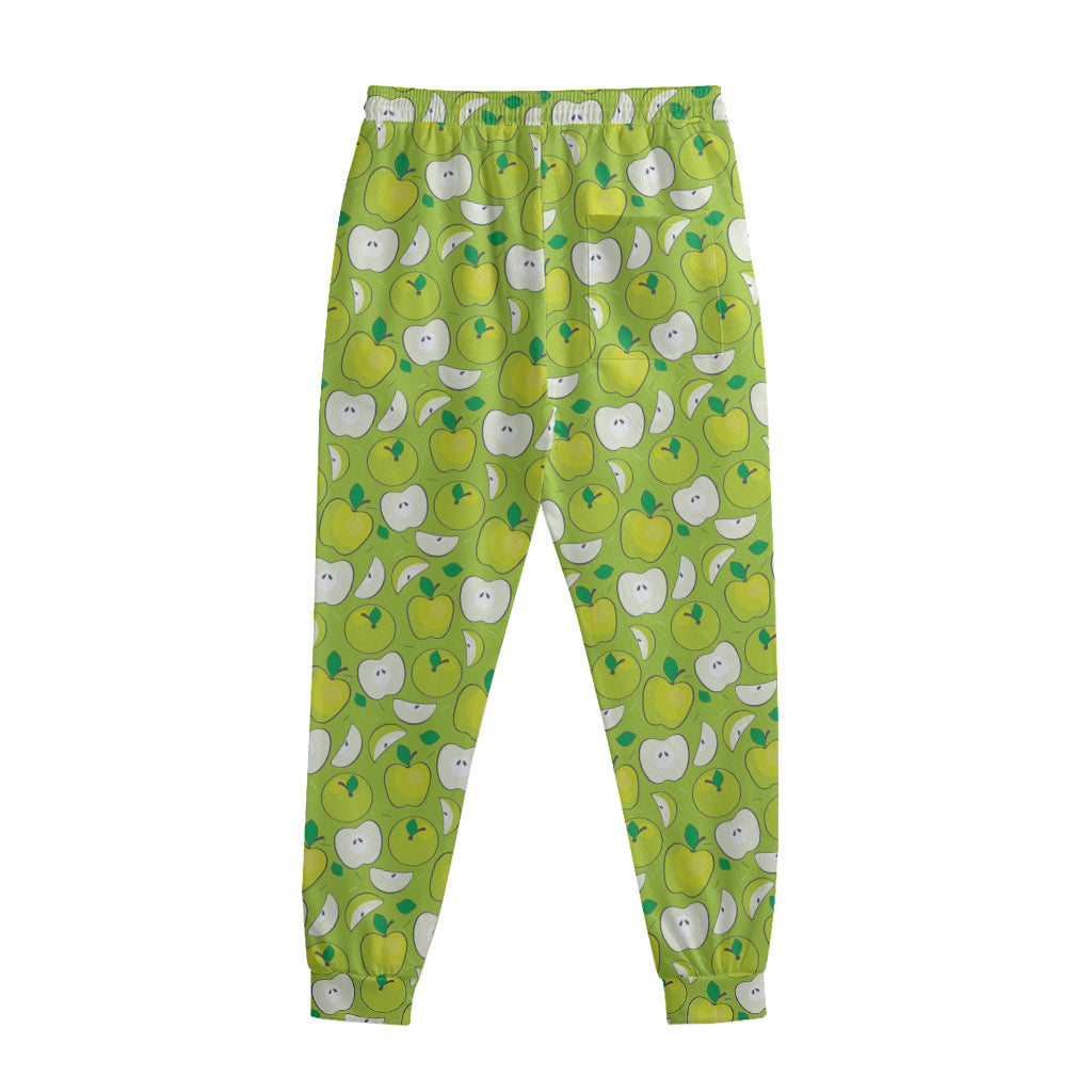 Green Apple Fruit Pattern Print Sweatpants