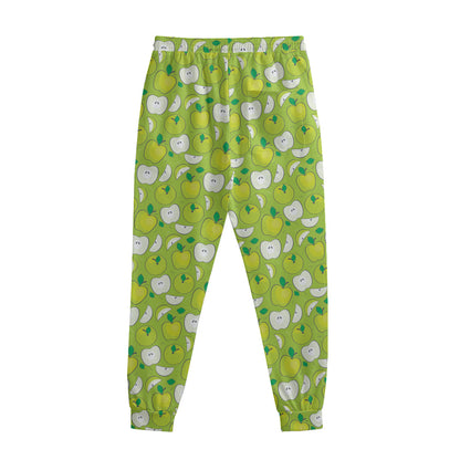 Green Apple Fruit Pattern Print Sweatpants