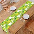 Green Apple Fruit Pattern Print Table Runner