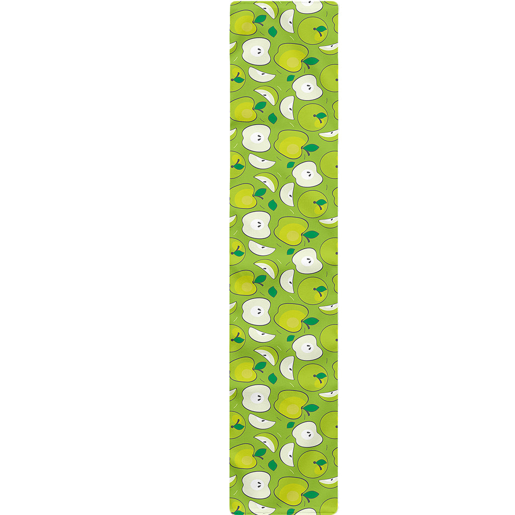 Green Apple Fruit Pattern Print Table Runner