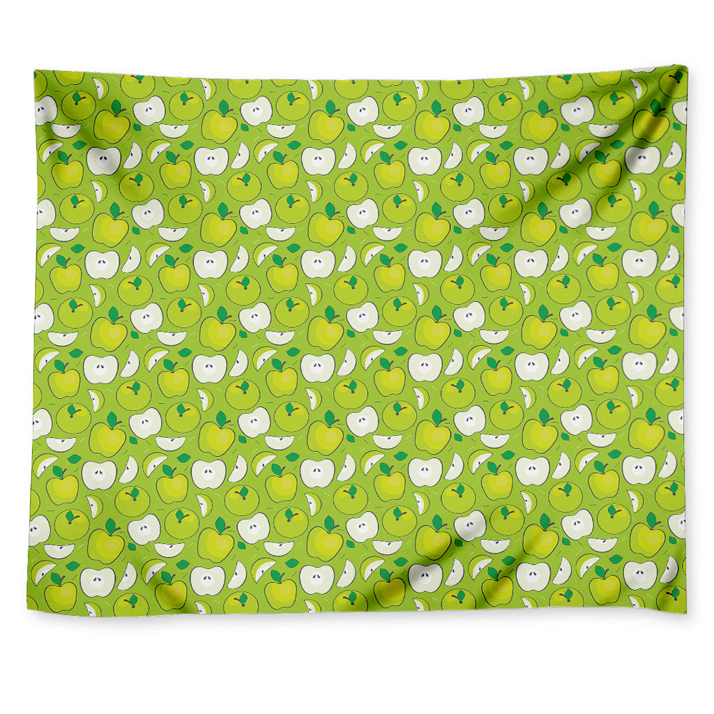Green Apple Fruit Pattern Print Tapestry