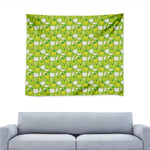 Green Apple Fruit Pattern Print Tapestry