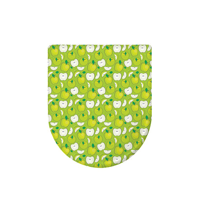 Green Apple Fruit Pattern Print Toilet Lid Cover