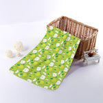 Green Apple Fruit Pattern Print Towel