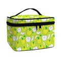 Green Apple Fruit Pattern Print Travel Makeup Bag