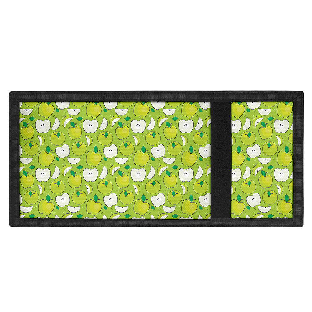 Green Apple Fruit Pattern Print Trifold Wallet