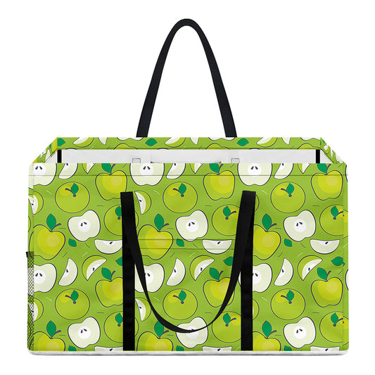 Green Apple Fruit Pattern Print Utility Tote Bag