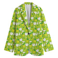 Green Apple Fruit Pattern Print Women's Blazer