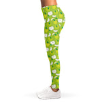 Green Apple Fruit Pattern Print Women's Leggings