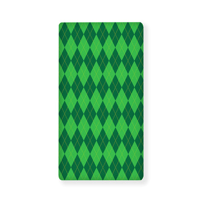 Green Argyle Pattern Print Baby Crib Sheet