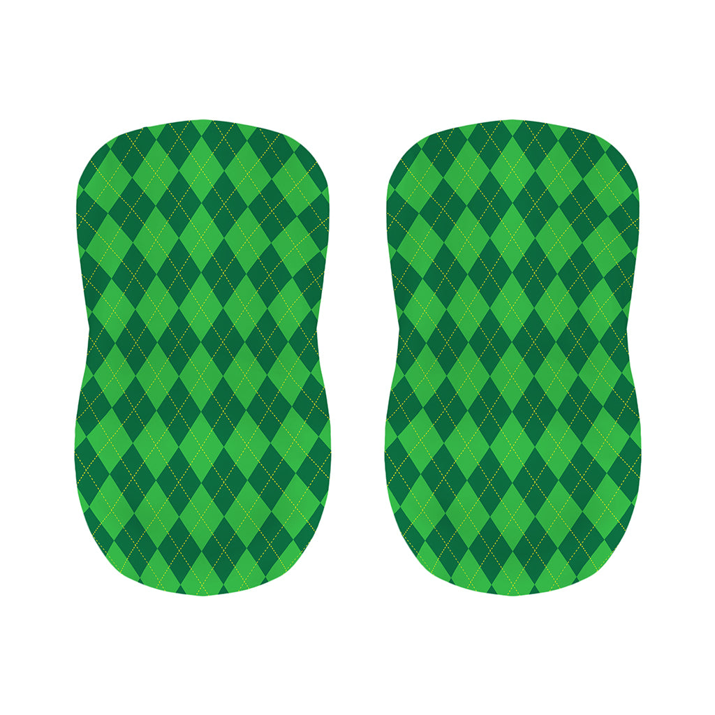 Green Argyle Pattern Print Bar Stool Covers
