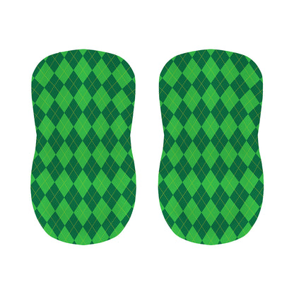 Green Argyle Pattern Print Bar Stool Covers
