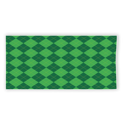 Green Argyle Pattern Print Beach Towel