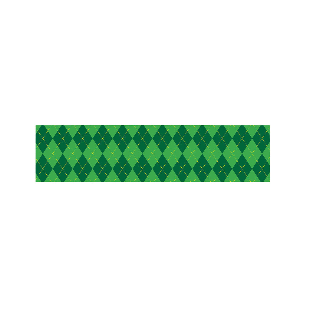 Green Argyle Pattern Print Bed Runner