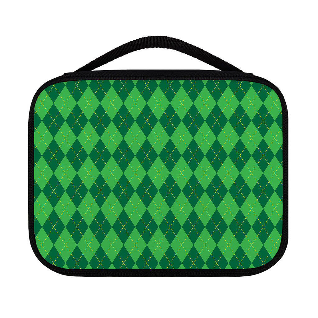 Green Argyle Pattern Print Classic Bible Case