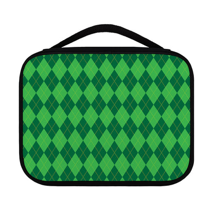 Green Argyle Pattern Print Classic Bible Case