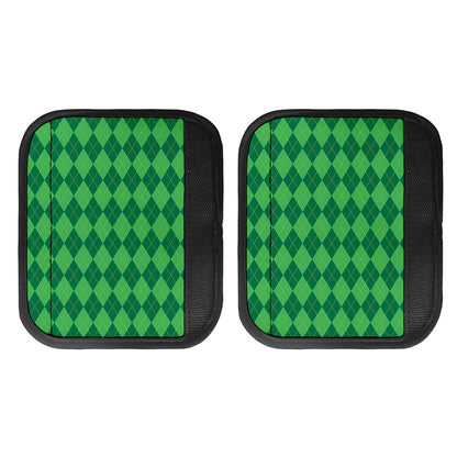 Green Argyle Pattern Print Handle Covers