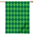 Green Argyle Pattern Print House Flag