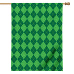 Green Argyle Pattern Print House Flag