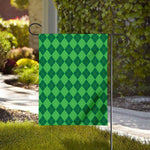 Green Argyle Pattern Print House Flag