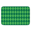 Green Argyle Pattern Print Indoor Door Mat