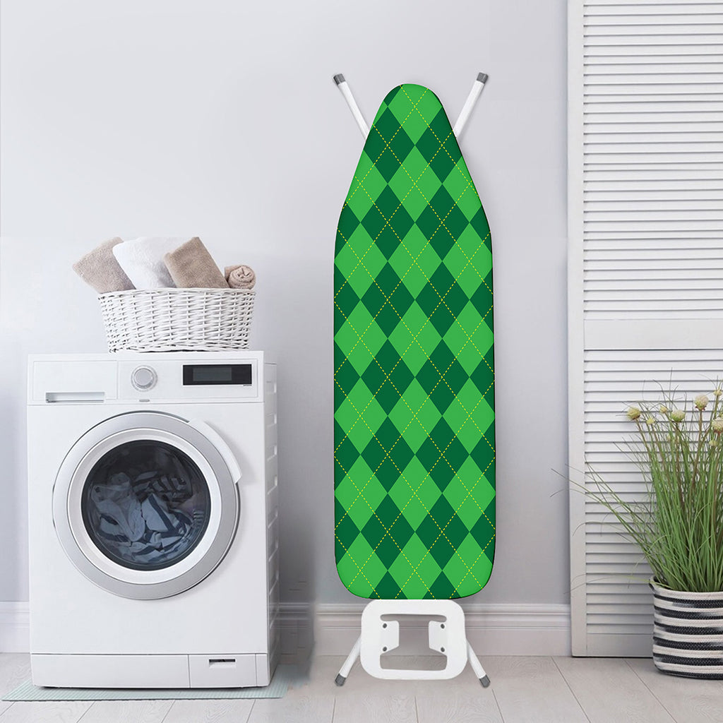 Green Argyle Pattern Print Ironing Board Cover