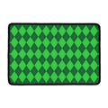Green Argyle Pattern Print Kitchen Mat