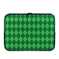 Green Argyle Pattern Print Laptop Sleeve