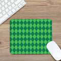 Green Argyle Pattern Print Mouse Pad