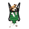 Green Argyle Pattern Print Pet Carrier Backpack