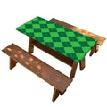 Green Argyle Pattern Print Picnic Table Cover
