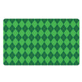 Green Argyle Pattern Print Polyester Doormat