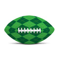 Green Argyle Pattern Print Rugby Ball