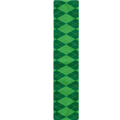 Green Argyle Pattern Print Table Runner