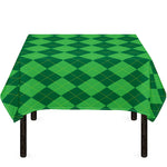 Green Argyle Pattern Print Tablecloth