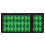 Green Argyle Pattern Print Trifold Wallet