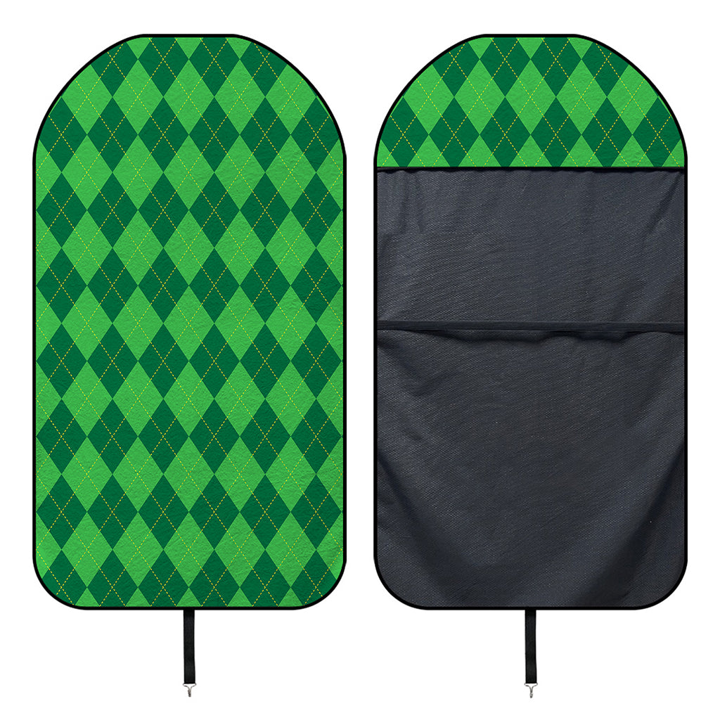 Green Argyle Pattern Print Waterproof Car Seat Cover