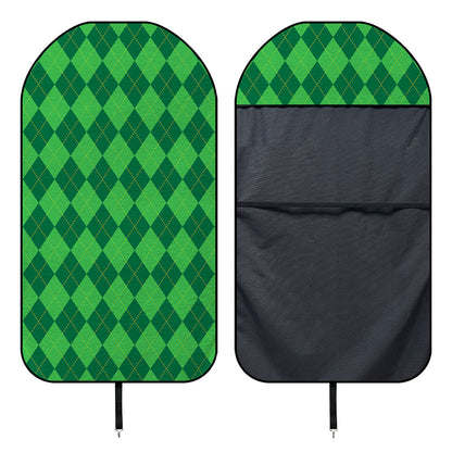 Green Argyle Pattern Print Waterproof Car Seat Cover