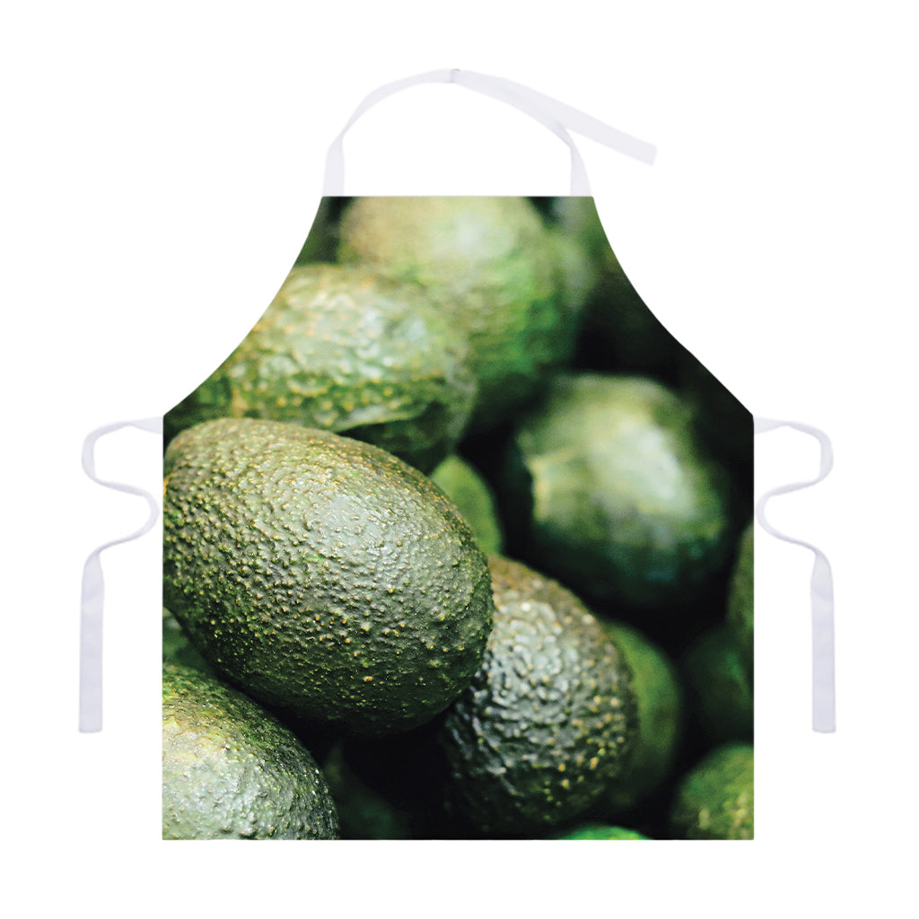 Green Avocado Print Adjustable Apron