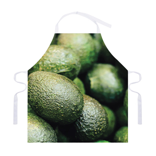 Green Avocado Print Adjustable Apron