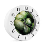 Green Avocado Print Alarm Clock